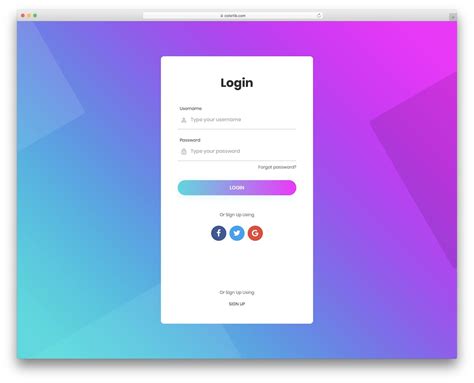 Login Template Title 